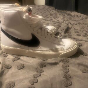 Nike Blazer White and Black High-Top Sneakers
